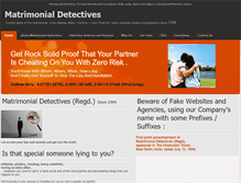 Tablet Screenshot of matrimonialdetectives.com